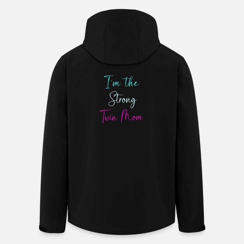 Twins Mom Twin Mom Mom Gift - Men’s Recycled Softshell Jacket by Stanley/Stella - black