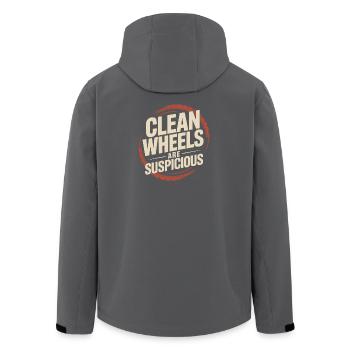 Track Day Brake Dust Hpde Track Car Autocross - Men’s Recycled Softshell Jacket by Stanley/Stella - anthracite - Back - AI Model Male 185 light (185cm)