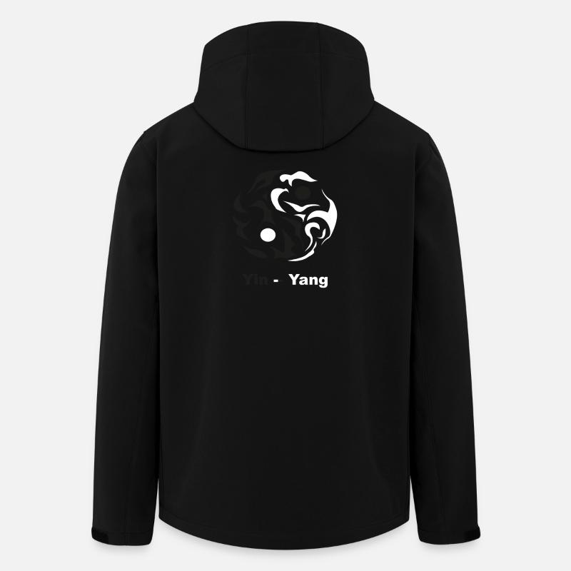 YinYang Silhouette: Kontrastkunst - Recycelte Männer Softshell-Jacke von Stanley/Stella - Schwarz