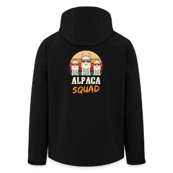 Alpaca Squad Funny Alpaca Sunglasses Design - Recycelte Männer Softshell-Jacke von Stanley/Stella - Schwarz - Hinten - AI Model Male 185 light (185cm)