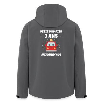 3 ans - Veste softshell homme en polyester recyclé Stanley/Stella - charbon - Dos - AI Model Male 185 light (185cm)