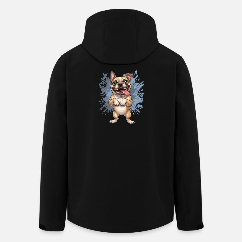 Pug Pose Splash - Recycelte Männer Softshell-Jacke von Stanley/Stella - Schwarz