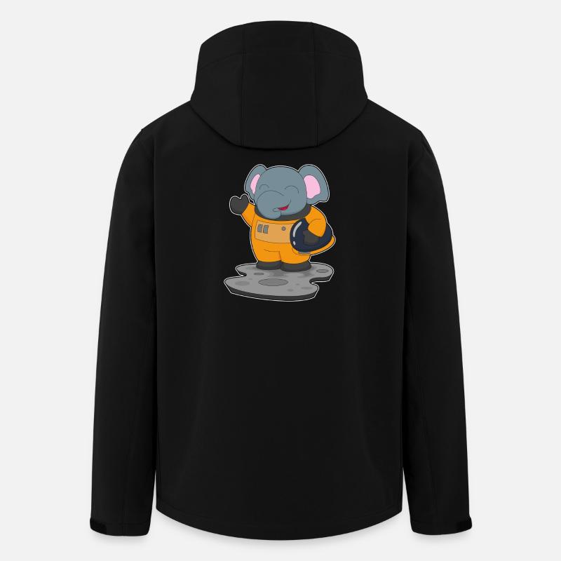 Elefant Astronaut Weltraum - Recycelte Männer Softshell-Jacke von Stanley/Stella - Schwarz