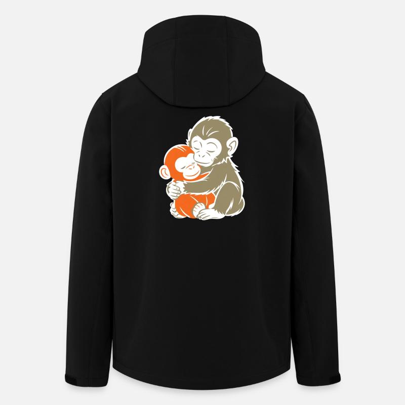 Duo de Singes Câlins - Veste softshell homme en polyester recyclé Stanley/Stella - noir