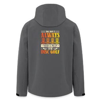 Disc Golf Gifts Disc Golf - Men’s Recycled Softshell Jacket by Stanley/Stella - black - Back - AI Model Male 185 light (185cm)