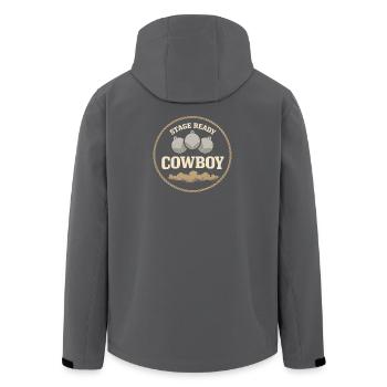 Cowboy action shooter. Cowboy action shooter - Men’s Recycled Softshell Jacket by Stanley/Stella - anthracite - Back - AI Model Male 185 light (185cm)