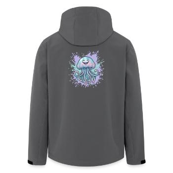 Pastell-Jellyfish Spritzer - Recycelte Männer Softshell-Jacke von Stanley/Stella - Schwarz - Hinten - AI Model Male 185 light (185cm)