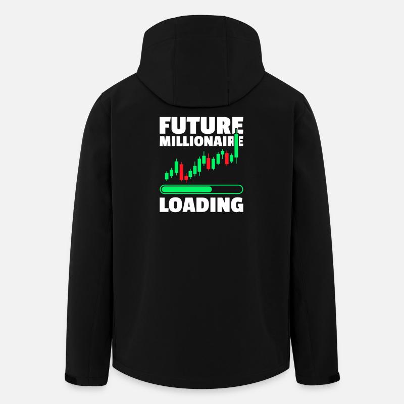 Futur millionnaire Trader en bourse - Veste softshell homme en polyester recyclé Stanley/Stella - noir