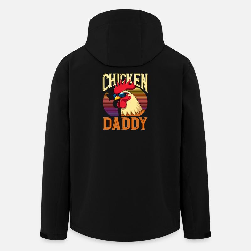 Chicken Daddy Cool Retro Dad - Men’s Recycled Softshell Jacket by Stanley/Stella - black
