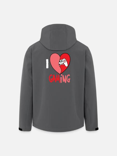 I LOVE GAMING - Recycelte Männer Softshell-Jacke von Stanley/Stella - Schwarz