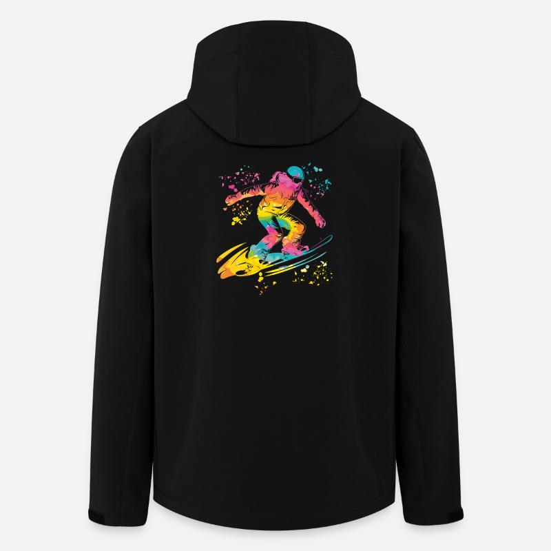 Snowboardeur Snowboard Snowboard - Veste softshell homme en polyester recyclé Stanley/Stella - noir