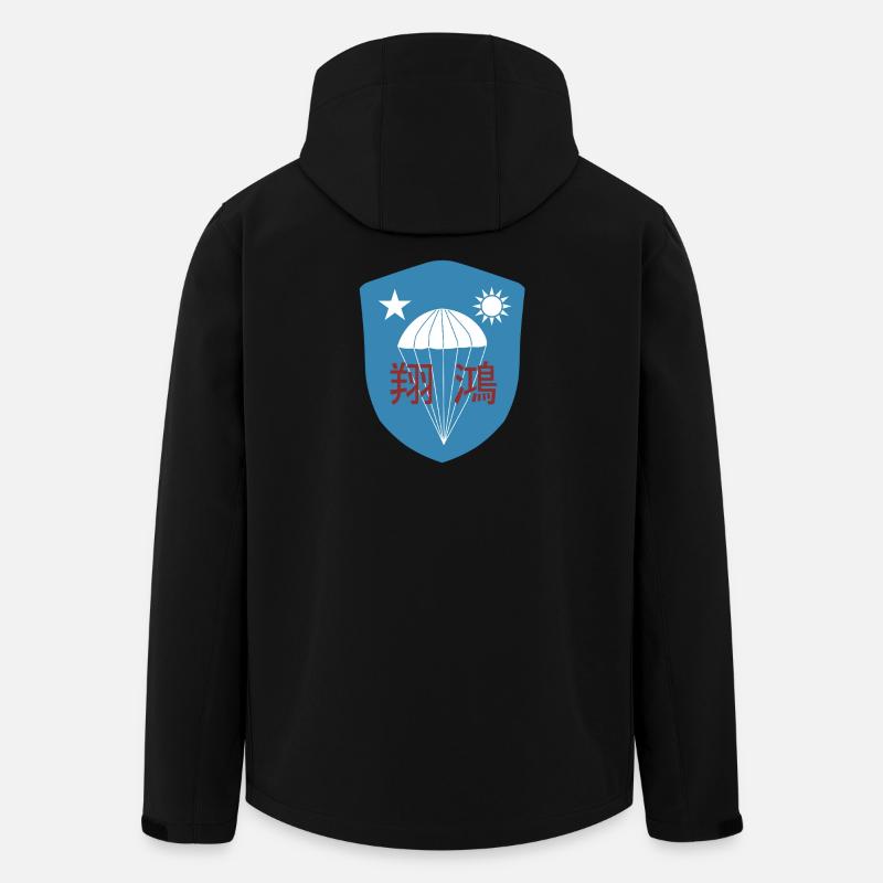 Zweiter Weltkrieg: Chinesisches OSS-Kommando-Fallschirmjägerabzeichen - Recycelte Männer Softshell-Jacke von Stanley/Stella - Schwarz