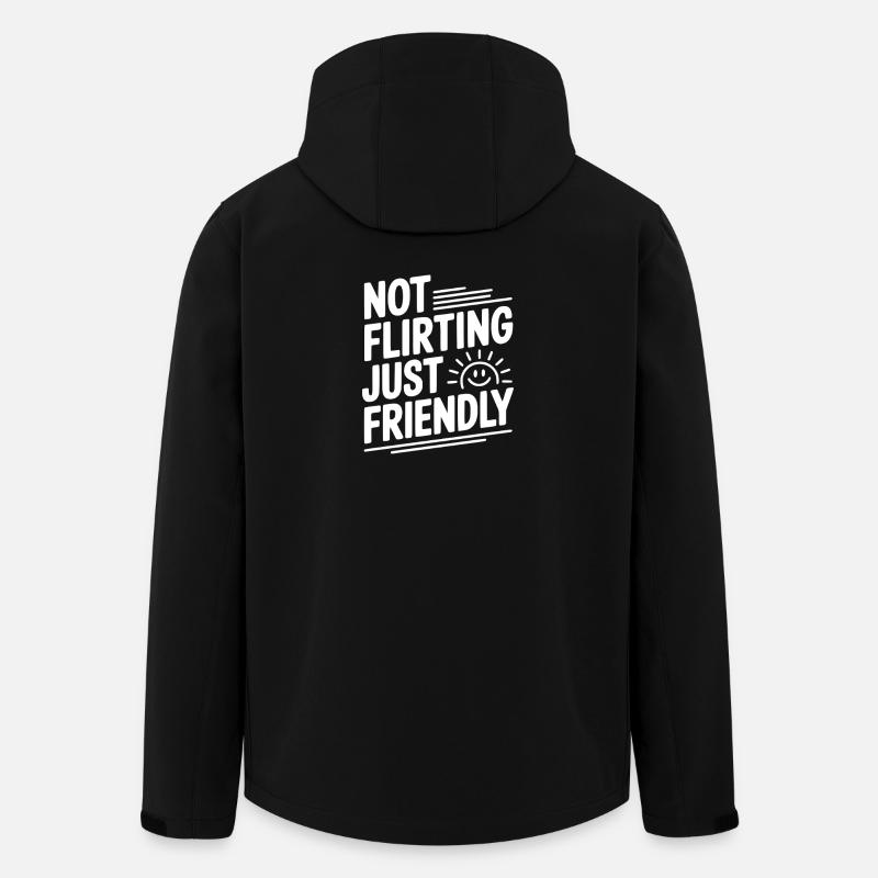 Pas de flirt, juste amical - Veste softshell homme en polyester recyclé Stanley/Stella - noir