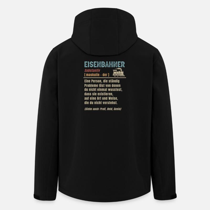 Eisenbahner Definition Eisenbahn Lokomotive - Recycelte Männer Softshell-Jacke von Stanley/Stella - Schwarz