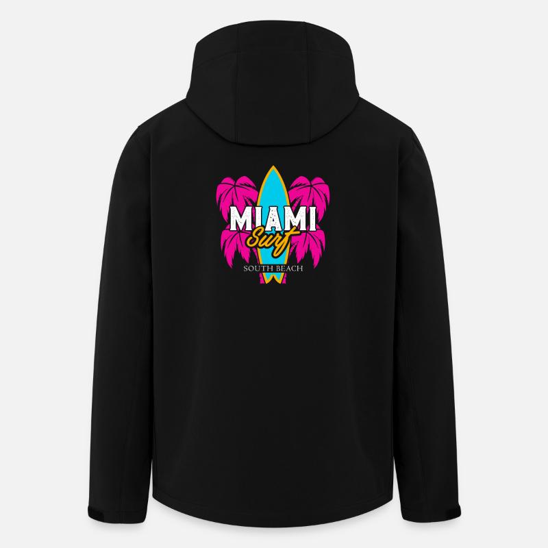 Miami Surf Südstrand Design - Recycelte Männer Softshell-Jacke von Stanley/Stella - Schwarz