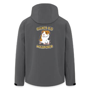Guinea Pig Whisperer Cute Pet Lover Design - Men’s Recycled Softshell Jacket by Stanley/Stella - black - Back - AI Model Male 185 light (185cm)