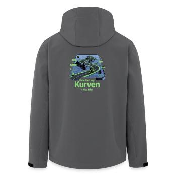  Mein Navi Sagt Kurven Also Eifel Motorrad Spruch - Recycelte Männer Softshell-Jacke von Stanley/Stella - Schwarz - Hinten - AI Model Male 185 light (185cm)