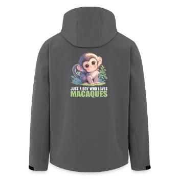 Macaque Macaque - Men’s Recycled Softshell Jacket by Stanley/Stella - black - Back - AI Model Male 185 light (185cm)