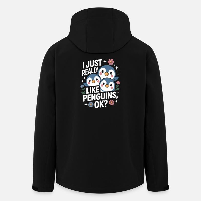 Pinguin Trio Spruchbild - Recycelte Männer Softshell-Jacke von Stanley/Stella - Schwarz