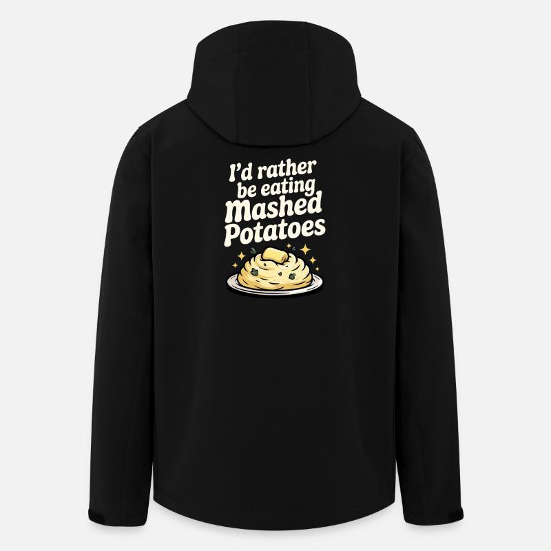 I'd rather eat mashed potatoes - Men’s Recycled Softshell Jacket Discoverer by Stanley/Stella - black