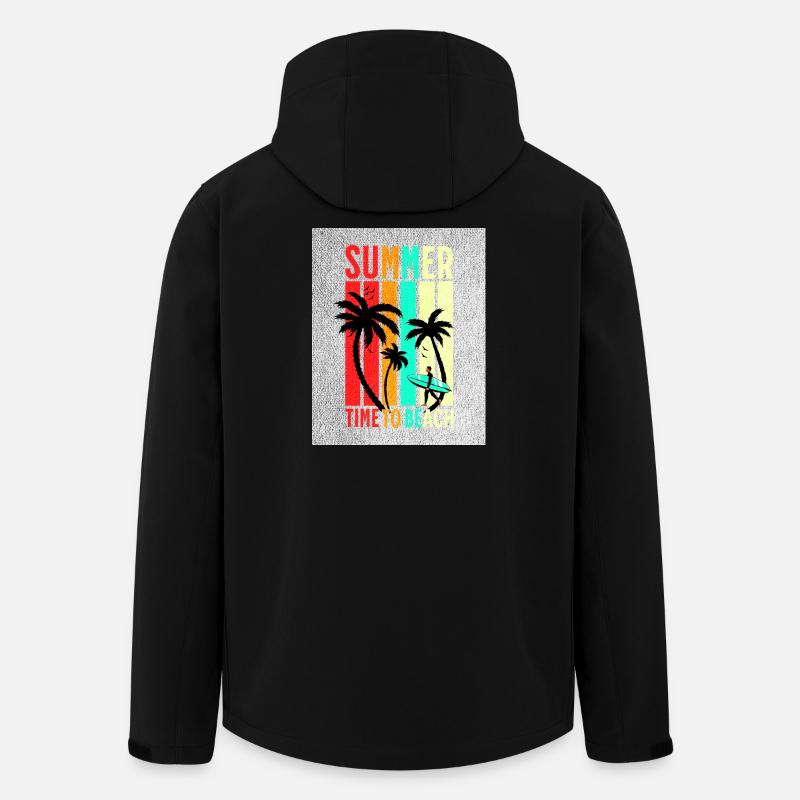 Summer Beach Stripes Surf - Recycelte Männer Softshell-Jacke von Stanley/Stella - Schwarz