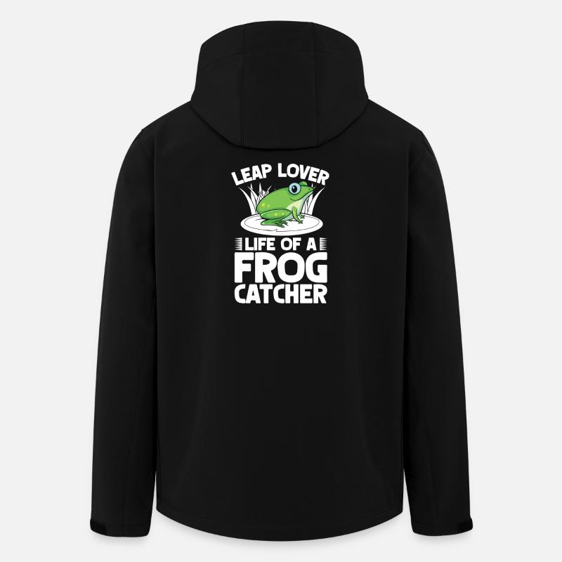 Frog Catcher Leap Lover Frog - Men’s Recycled Softshell Jacket by Stanley/Stella - black