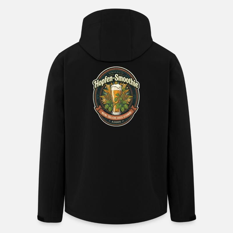 Label de smoothies houblon - Veste softshell homme en polyester recyclé Stanley/Stella - noir