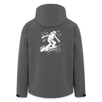 Snowboarder Snowboarding Snowboard - Men’s Recycled Softshell Jacket by Stanley/Stella - black - Back - AI Model Male 185 light (185cm)