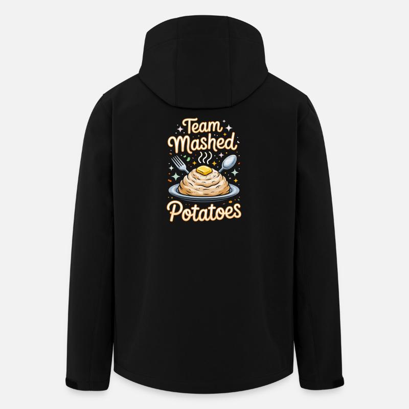 Team Mashed Potatoes Mash Design - Men’s Recycled Softshell Jacket by Stanley/Stella - black