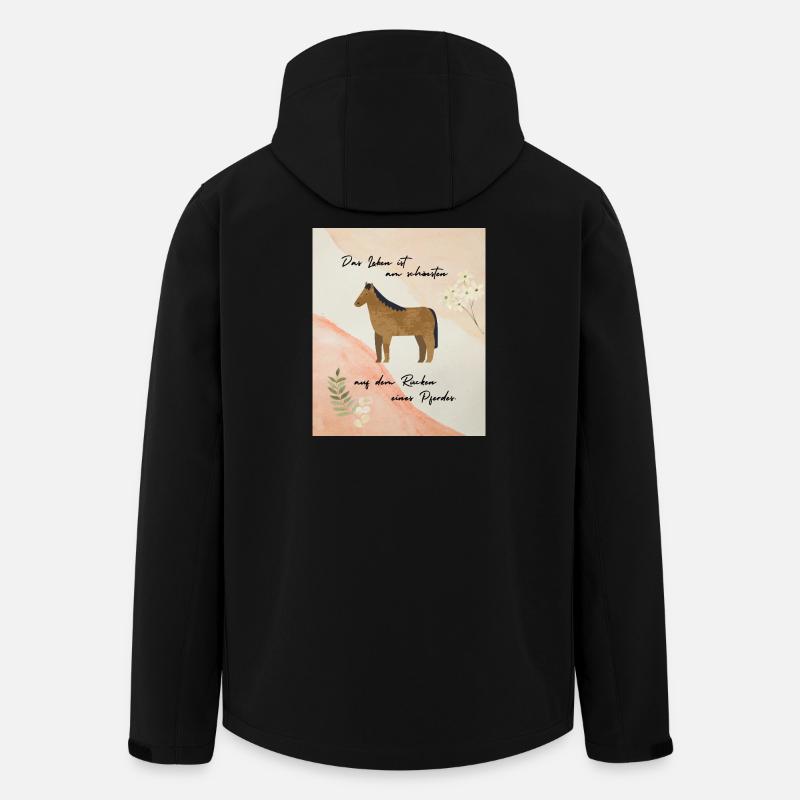 Leben auf dem Pferderücken - Recycelte Männer Softshell-Jacke von Stanley/Stella - Schwarz