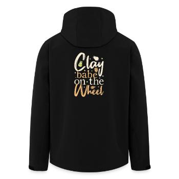 Cadeaux pour les potiers Clay Babe au tour - Veste softshell homme en polyester recyclé Stanley/Stella - noir - Dos - AI Model Male 185 light (185cm)