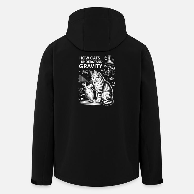 Physics Cats Sayings Math Joke Physics Gift - Men’s Recycled Softshell Jacket by Stanley/Stella - black