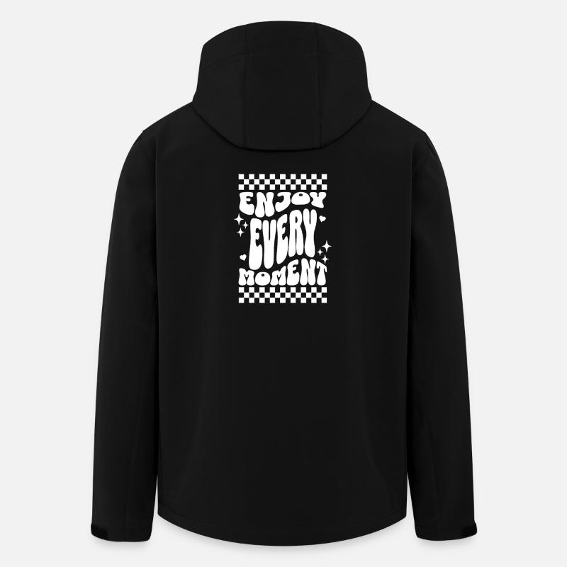 Genieße jeden Moment Retro-Typografie - Recycelte Männer Softshell-Jacke von Stanley/Stella - Schwarz