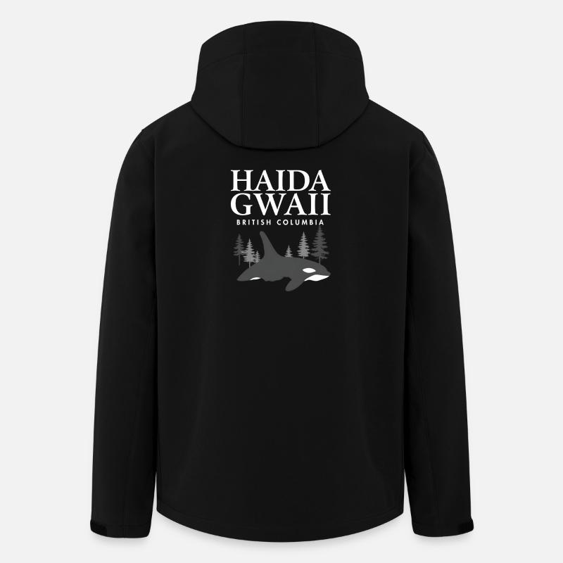 Haida Gwaii Orca - Stanley/Stella herre softshelljakke i genanvendt polyester - sort