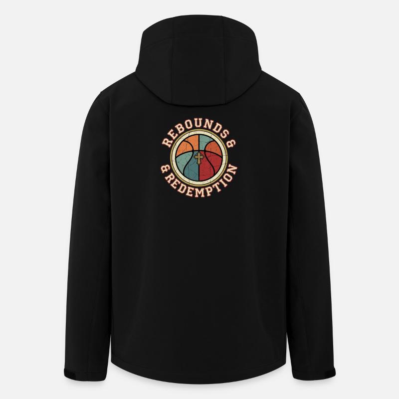 Rebounds And Redemption Christlicher Basketball - Recycelte Männer Softshell-Jacke von Stanley/Stella - Schwarz