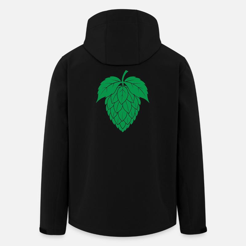 Hopfen - Recycelte Männer Softshell-Jacke von Stanley/Stella - Schwarz