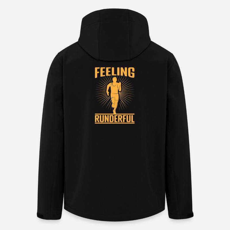 Running Run Feeling Runderful Marathon Runner - Recycelte Männer Softshell-Jacke von Stanley/Stella - Schwarz