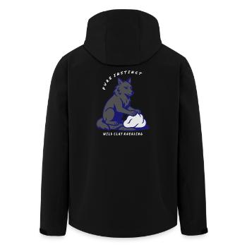 Wolf Instinct: Clay Kneading - Men’s Recycled Softshell Jacket by Stanley/Stella - black - Back - AI Model Male 185 light (185cm)