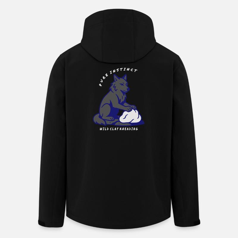 Wolf Instinct: Clay Kneading - Men’s Recycled Softshell Jacket by Stanley/Stella - black