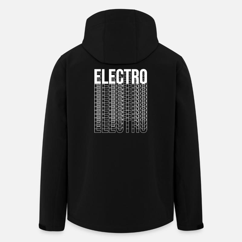 Elektro-Musiktypografie-Design-Logo - Recycelte Männer Softshell-Jacke von Stanley/Stella - Schwarz