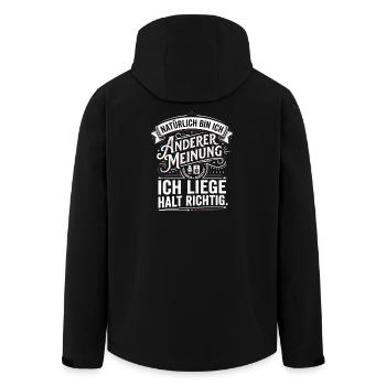Of course I disagree Humor Saying - Men’s Recycled Softshell Jacket by Stanley/Stella - black - Back - AI Model Male 185 light (185cm)
