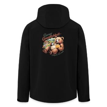 Bernese cosiness Slow but stable Funnier - Men’s Recycled Softshell Jacket by Stanley/Stella - black - Back - AI Model Male 185 light (185cm)