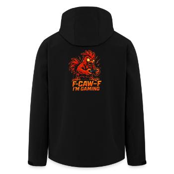 F-Caw-F I'm Gaming Humor Funny - Men’s Recycled Softshell Jacket by Stanley/Stella - black - Back - AI Model Male 185 light (185cm)