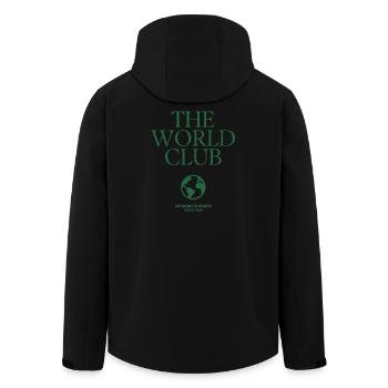 Le Club du Monde – Surmonter les frontières - Veste softshell homme en polyester recyclé Stanley/Stella - noir - Dos - AI Model Male 185 light (185cm)