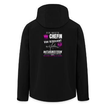 Meilleur patron d’employés complètement fous - Veste softshell homme en polyester recyclé Stanley/Stella - noir - Dos - AI Model Male 185 light (185cm)