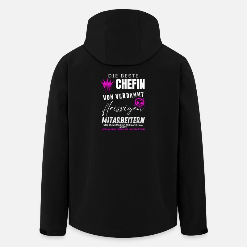 Meilleur patron d’employés sacrément travailleurs - Veste softshell homme en polyester recyclé Stanley/Stella - noir