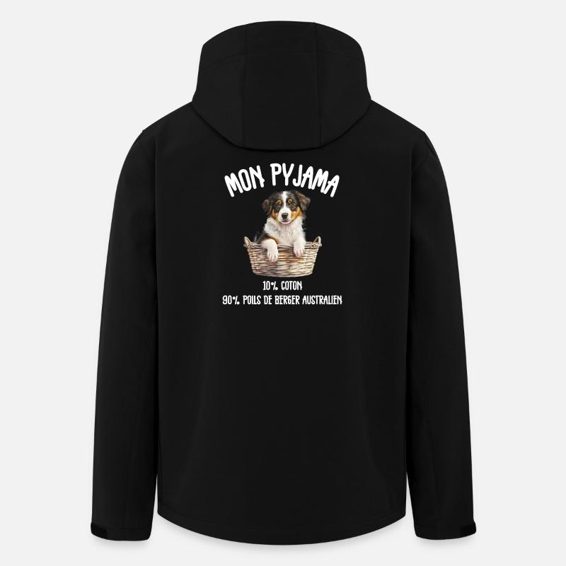 Funny Australian Shepherd Dog Pajamas - Men’s Recycled Softshell Jacket by Stanley/Stella - black