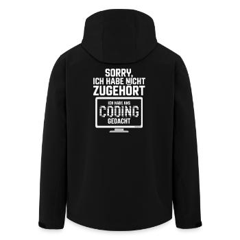 Désolé, je n’ai pas écouté le codage - Veste softshell homme en polyester recyclé Stanley/Stella - noir - Dos - AI Model Male 185 light (185cm)