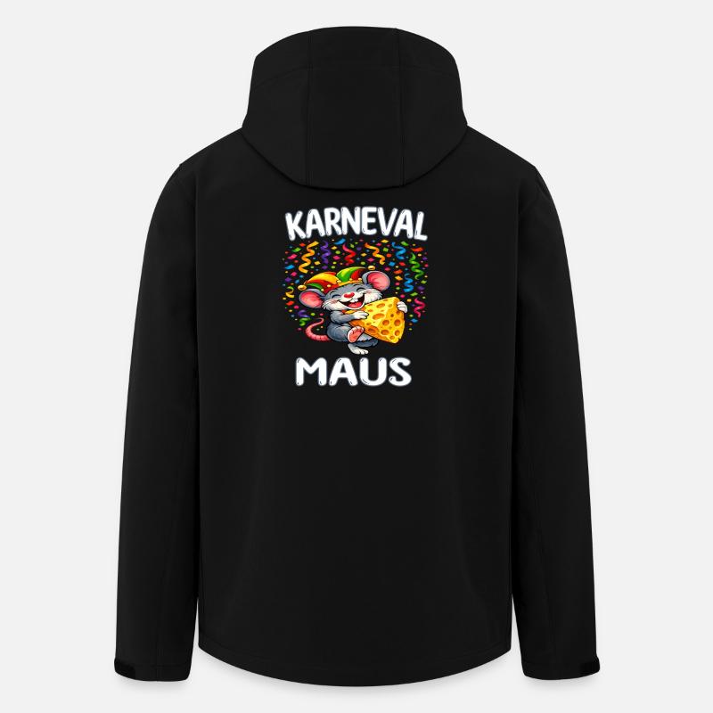 Karneval Maus Käse Karneval Maus Köstum - Recycelte Männer Softshell-Jacke von Stanley/Stella - Schwarz