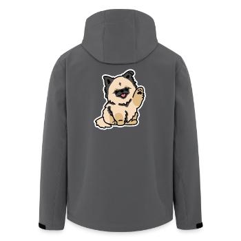 Style autocollants pour chiens mignons – Toshi le chien duveteux - Veste softshell homme en polyester recyclé Stanley/Stella - noir - Dos - AI Model Male 185 light (185cm)